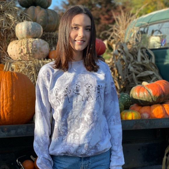 Dancing Skeletons Halloween Sweatshirt - Picture 2 of 3